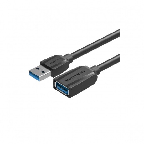 Кабель Vention USB 3.0 AM/AF - 1м Black Edition (VAS-A45-B100) - фото 1