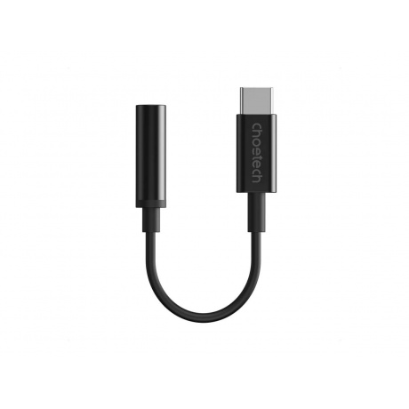 Аудио адаптер Choetech USB-C - AUX Jack 3.5 мм (f), цвет черный (AUX003) - фото 2
