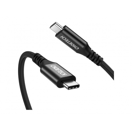 Кабель Choetech для передачи даных и зарядки  USB-C 3.1 GEN2 100Вт, 4К, 10Гбс, 2м черный (XCC-1007) - фото 3