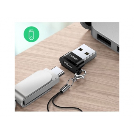 Адаптер UGREEN USB-A - USB-C, цвет черный (50568) - фото 2