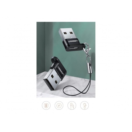 Адаптер UGREEN USB-A - USB-C, цвет черный (50568) - фото 4