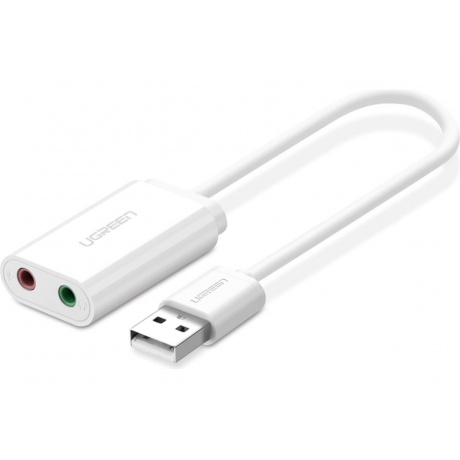 Адаптер UGREEN USB C - AUX Jack 3.5 мм (f), цвет белый (30143) - фото 1