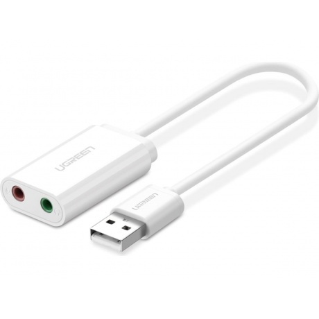 

Адаптер UGREEN USB C - AUX Jack 3.5 мм (f), цвет белый (30143)