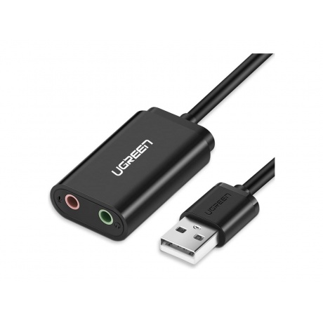 Адаптер UGREEN USB C - AUX Jack 3.5 мм (f), цвет черный (30724) - фото 1
