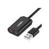 Адаптер UGREEN USB C - AUX Jack 3.5 мм (f), цвет черный (30724)
