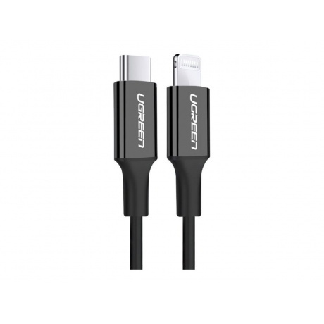 

Кабель UGREEN UGREEN USB C - Lightning, никелированное покрытие из АБС-пластика, цвет черный, 1 м (60751)