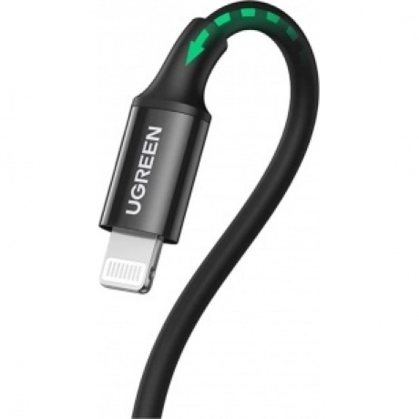 Кабель UGREEN UGREEN USB C - Lightning, никелированное покрытие из АБС-пластика, цвет черный, 1 м (60751) - фото 2