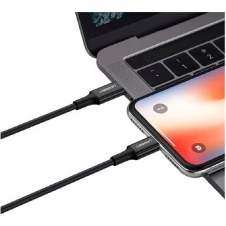 Кабель UGREEN UGREEN USB C - Lightning, никелированное покрытие из АБС-пластика, цвет черный, 1 м (60751) - фото 4