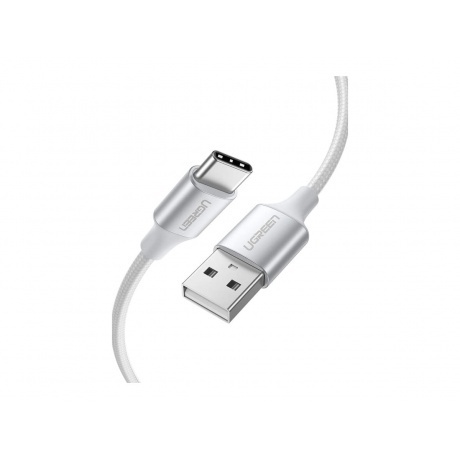

Кабель UGREEN USB A Male - USB C Male, 3A, 0.5м, в оплетке, белый (60130)
