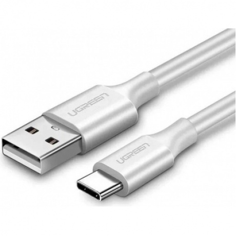 Кабель UGREEN USB A Male - USB C Male, 3A, 0.5м, в оплетке, белый (60130) - фото 6
