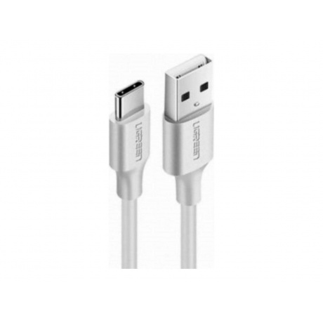 Кабель UGREEN USB A Male - USB C Male, 3A, 0.5м, резиновое покрытие, белый (60120) - фото 2