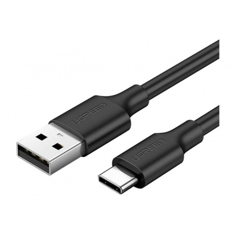 Кабель UGREEN USB A Male - USB C Male, 3A, 0.5м, резиновое покрытие, черный (60115) - фото 1