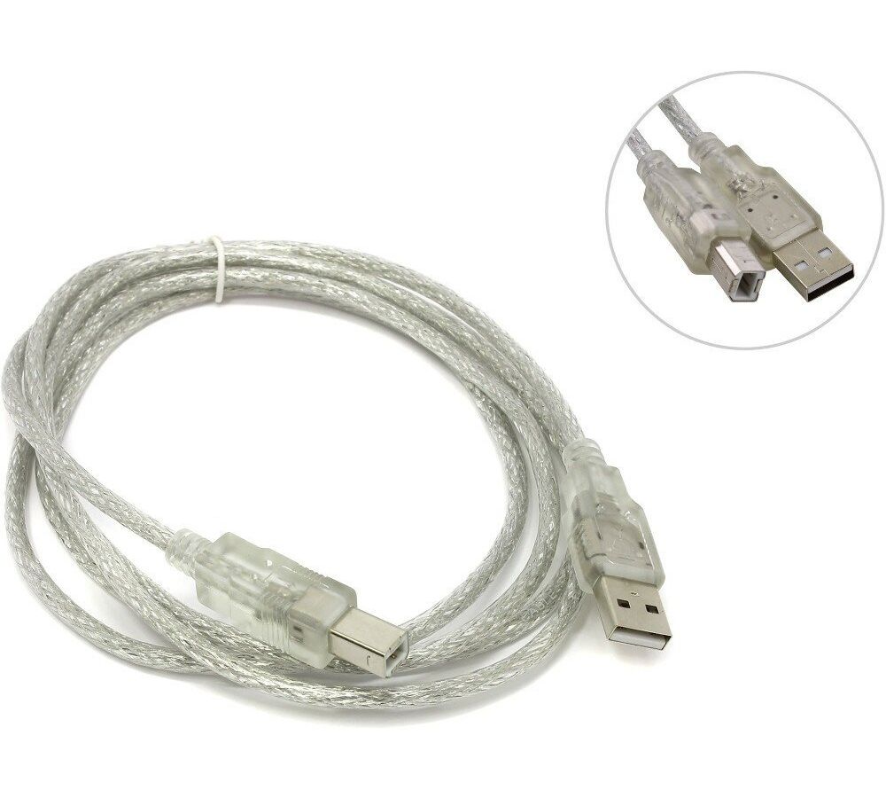 Кабель Telecom USB2.0 AM-BM 3M (VUS6900T-3M) кабель telecom usb2 0 am bm 5m vus6900t 5m