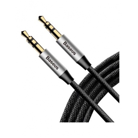 Переходник Baseus Yiven Audio Cable M30 Jack 3.5mm - Jack 3.5mm 1.5m Silver-Black CAM30-CS1 - фото 1