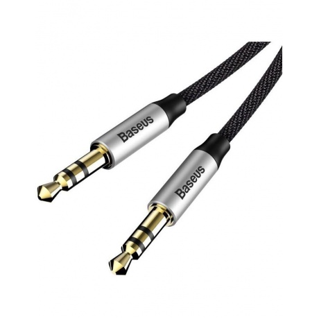 Переходник Baseus Yiven Audio Cable M30 Jack 3.5mm - Jack 3.5mm 1.5m Silver-Black CAM30-CS1 - фото 3