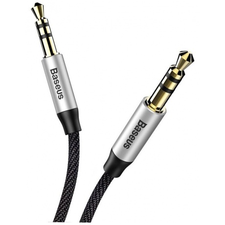 Переходник Baseus Yiven Audio Cable M30 Jack 3.5mm - Jack 3.5mm 1.5m Silver-Black CAM30-CS1 - фото 5