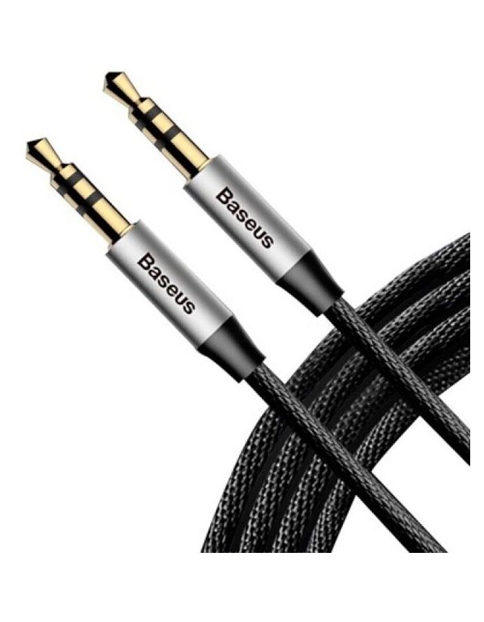 Переходник Baseus Yiven Audio Cable M30 Jack 3.5mm - Jack 3.5mm 1.5m Silver-Black CAM30-CS1 кабель baseus yiven audio cable m30 1 метр серебристый черный cam30 bs1