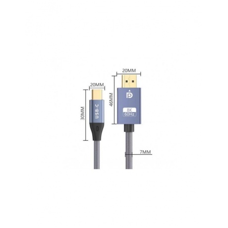 Кабель KS-is USB-C - DisplayPort 1.4 1.8m KS-536PB - фото 2