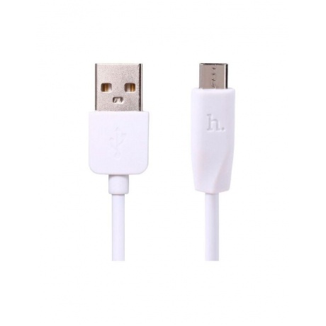 Кабель Hoco X1 Rapid USB - MicroUSB 2m White 6957531042686 - фото 2