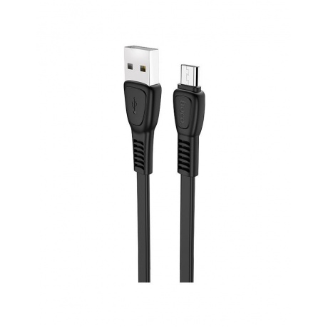 Кабель Hoco X40 Noah USB - MicroUSB 2.4A 1m Black 6931474711670 - фото 1