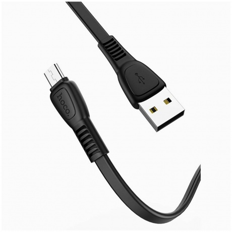 Кабель Hoco X40 Noah USB - MicroUSB 2.4A 1m Black 6931474711670 - фото 6