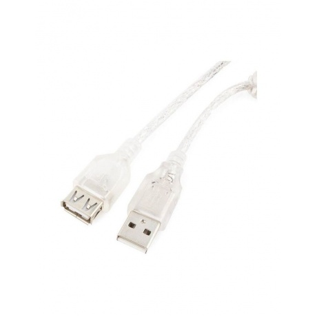 Кабель Gembird Cablexpert Pro USB2.0 AM/AF 75cm Transparent CCF-USB2-AMAF-TR-0.75M - фото 2