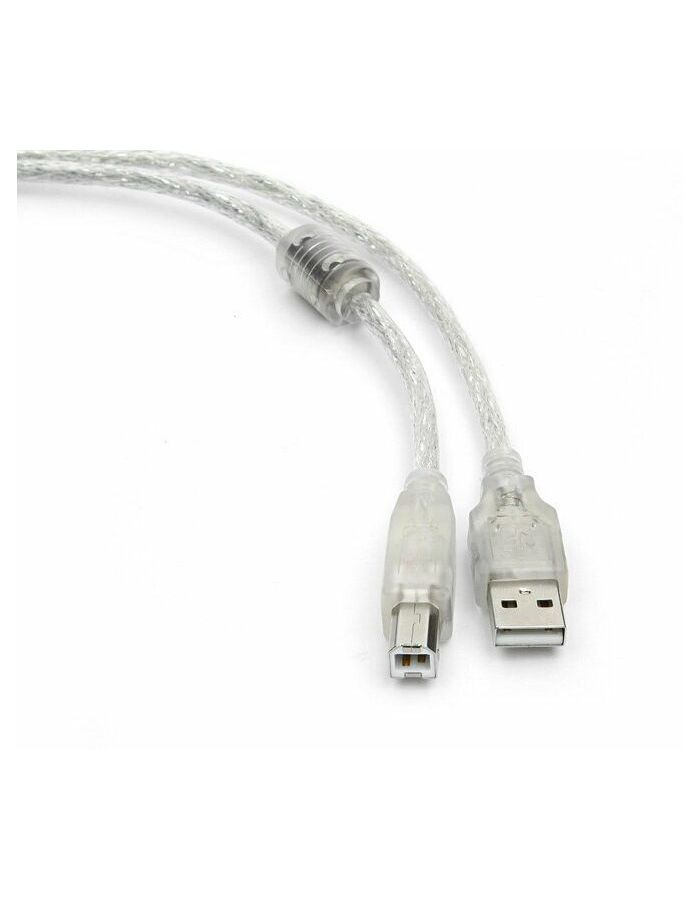 Кабель Gembird Cablexpert Pro USB 2.0 AM/BM 2m Transparent CCF-USB2-AMBM-TR-2M кабель cablexpert usb 2 0 pro am bm 3м экран прозрачный ccf usb2 ambm tr 10 16205171