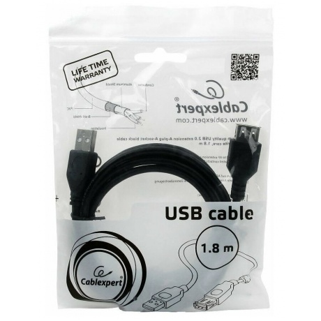 Кабель Gembird Cablexpert Pro USB2.0 AM/AF 1.8m Black CCF2-USB2-AMAF-6 - фото 5