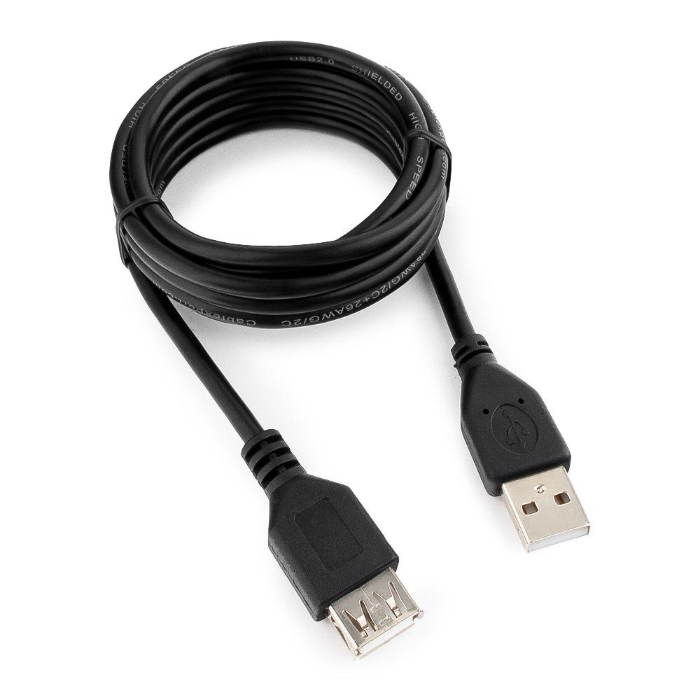 Кабель Gembird Cablexpert Pro USB2.0 AM/AF 1.8m Black CCP-USB2-AMAF-6 кабель displayport vga 1 8м gembird ccp dpm vgam 6 круглый черный