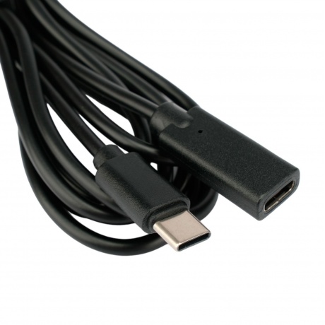 Кабель Gembird Cablexpert USB 2.0 Type-C/M - Type-C/F 2m Black CCP-USB2-CMCF-2M - фото 2