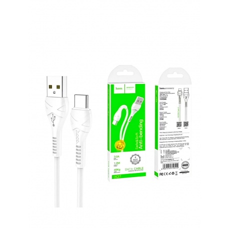 Кабель Hoco X37 Cool Power USB - Type-C White - фото 10