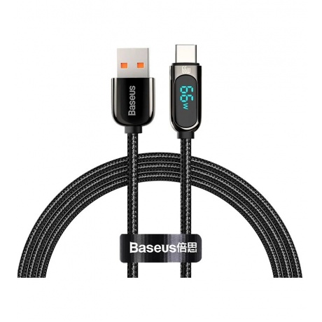 Кабель Baseus USB - Type-C 66W 1m Black CASX020001 - фото 1