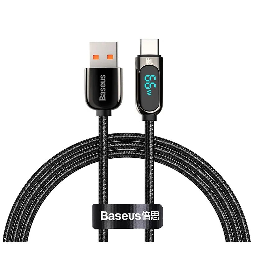 Кабель Baseus USB - Type-C 66W 1m Black CASX020001 hoco кабель hoco x86 type c кабель для быстрой зарядки и передачи данных