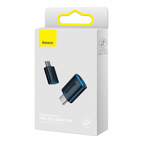 Кабель Baseus Ingenuity Series Mini OTG Adaptor Type-C - USB-A 3.1 Blue ZJJQ000003 - фото 16