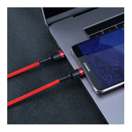 Кабель Baseus Cafule PD2.0 60W Flash Charging USB - Type-C 2m Red CATKLF-H09 - фото 7