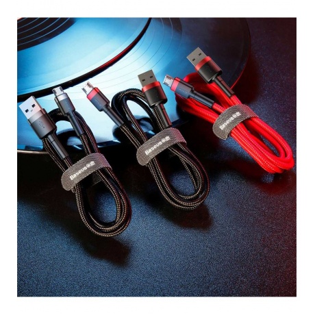 Кабель Baseus Cafule Cable USB - MicroUSB 1.5A 2m Red-Black CAMKLF-C91 - фото 11