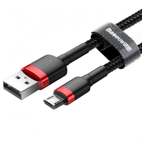 Кабель Baseus Cafule Cable USB - MicroUSB 1.5A 2m Red-Black CAMKLF-C91 - фото 3