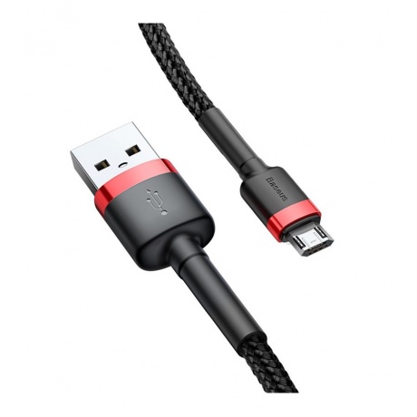 Кабель Baseus Cafule Cable USB - MicroUSB 1.5A 2m Red-Black CAMKLF-C91 - фото 5