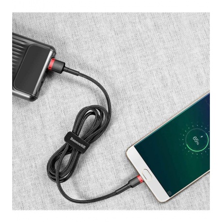 Кабель Baseus Cafule Cable USB - MicroUSB 1.5A 2m Red-Black CAMKLF-C91 - фото 7