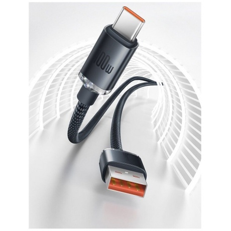 Кабель Baseus Crystal Shine Series USB - USB Type-C 100W 1.2m Black CAJY000401 - фото 9