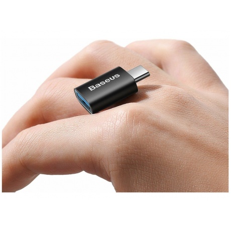 Кабель Baseus Ingenuity Series Mini OTG Adaptor Type-C - USB-A 3.1 Black ZJJQ000001 - фото 6