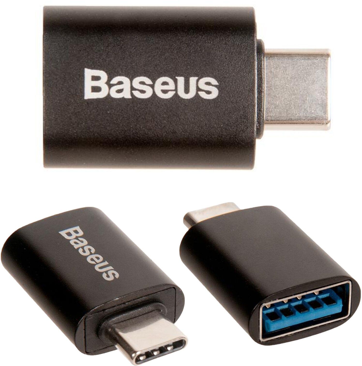 Кабель Baseus Ingenuity Series Mini OTG Adaptor Type-C - USB-A 3.1 Black ZJJQ000001