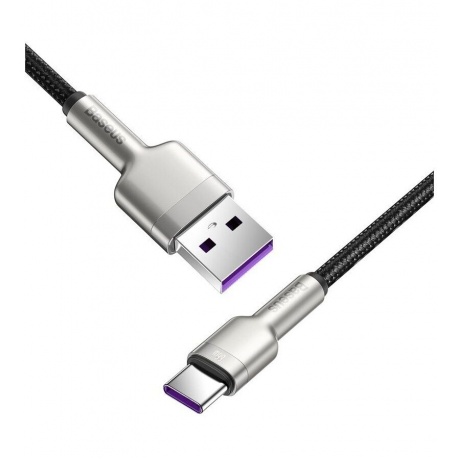 Кабель Baseus Cafule Series Metal USB - Type-C 66W 1m Black CAKF000101 - фото 3