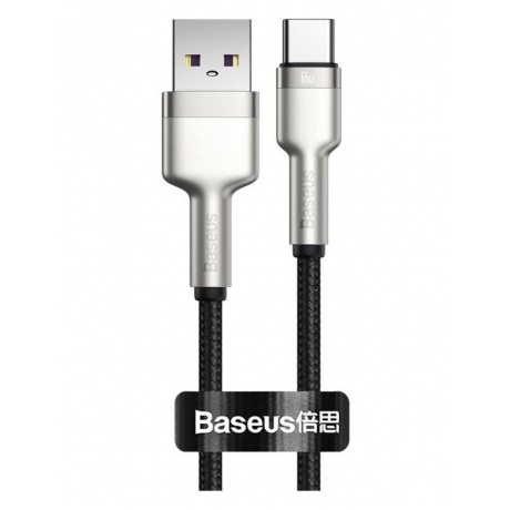 Кабель Baseus Cafule Series Metal USB - Type-C 66W 1m Black CAKF000101 - фото 8
