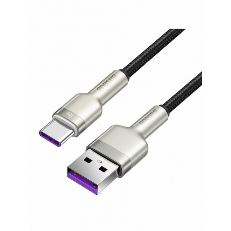 Кабель Baseus Cafule Series Metal USB - Type-C 66W 2m Black CAKF000201 - фото 5