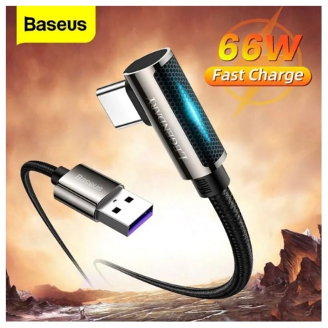 Кабель Baseus Кабель USB Legend Series Elbow USB - Type-C 66W 2m Black CATCS-C01 - фото 13