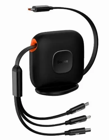 Кабель Baseus Traction Series Retractable 3-in-1 Desktop Organiz...