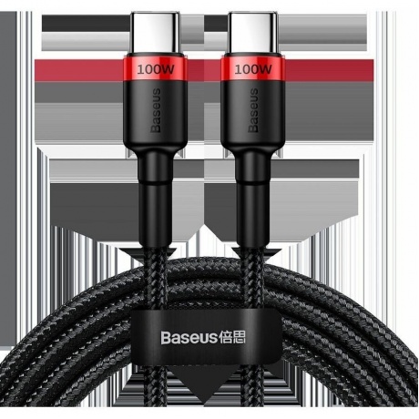 Кабель Baseus Cafule PD 2.0 100W Flash Charging USB - Type-C 2m Red-Black CATKLF-AL91 - фото 16
