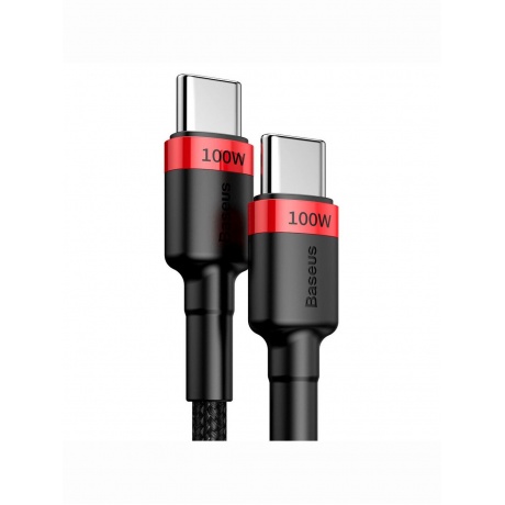 Кабель Baseus Cafule PD 2.0 100W Flash Charging USB - Type-C 2m Red-Black CATKLF-AL91 - фото 4