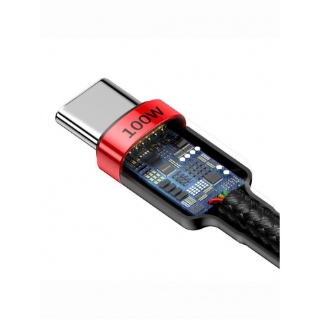 Кабель Baseus Cafule PD 2.0 100W Flash Charging USB - Type-C 2m Red-Black CATKLF-AL91 - фото 5
